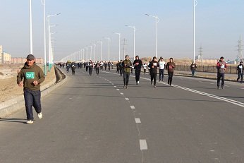Қызылордалық мемлекеттік қызметшілер марафонға қатысты