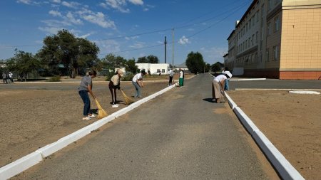 «Таза Қазақстан» акциясы аясында білім беру ұйымдарында кезекті сенбілік өтті