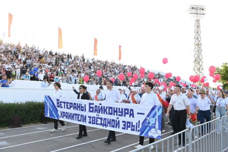 БАЙҚОҢЫР ҚАЛАСЫ МЕН ҒАРЫШ АЙЛАҒЫНЫҢ 70 ЖЫЛДЫҒЫНА АРНАЛҒАН МЕРЕЙТОЙЛЫҚ ІС-ШАРА ӨТТІ