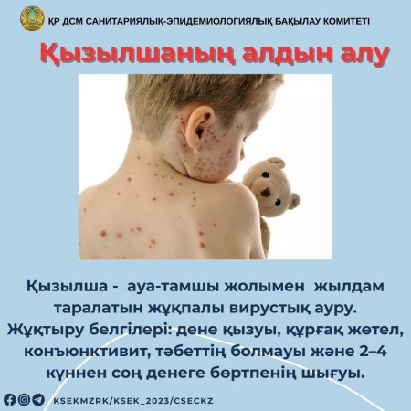 Қызылша ауруының алдын алу – әр азаматтың жауапкершілігі