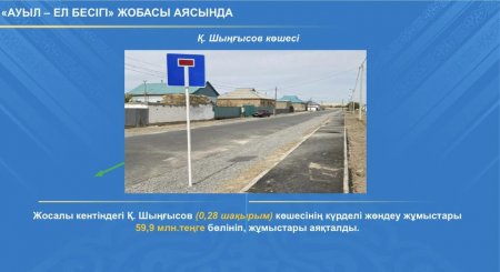 ЖОЛ ИНФРАҚҰРЫЛЫМЫН ДАМЫТУ ЖҰМЫСТАРЫ ҚАРҚЫНДЫ ЖҮРГІЗІЛУДЕ