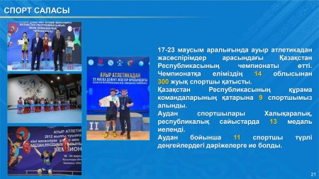 СПОРТ САЛАСЫН ДАМЫТУ БАҒЫТЫНДАҒЫ ЖҰМЫСТАР ҚАРҚЫНДЫ ЖАЛҒАСУДА